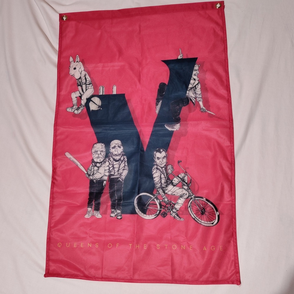 Queens of the Stone Age Villains Album Art Banner Flag Red 37x23.5 QOTSA
